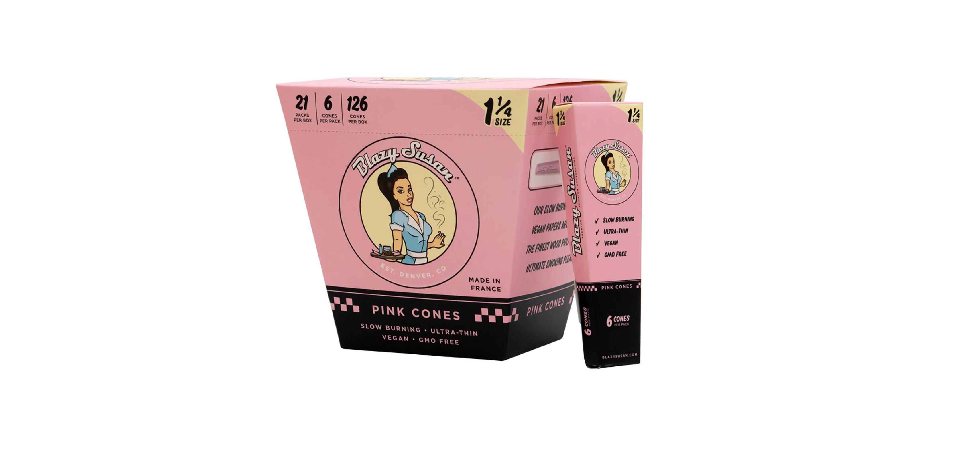 (ACC) Blazy Susan Pink Cones - 1 1/4"