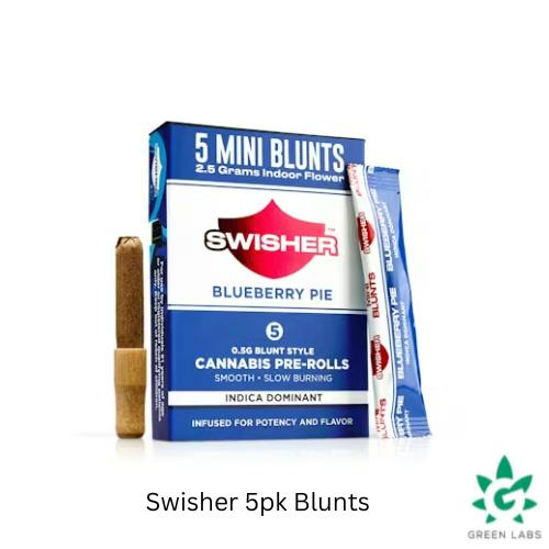 (REC) Swisher Mini Infused Blunts 5pk - Blueberry Pie