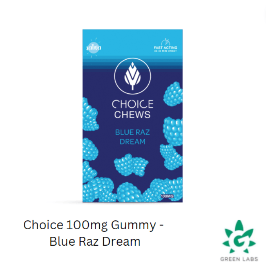 (REC) Choice 100mg Gummies - Blue Raz Dream - REC - 45.0g