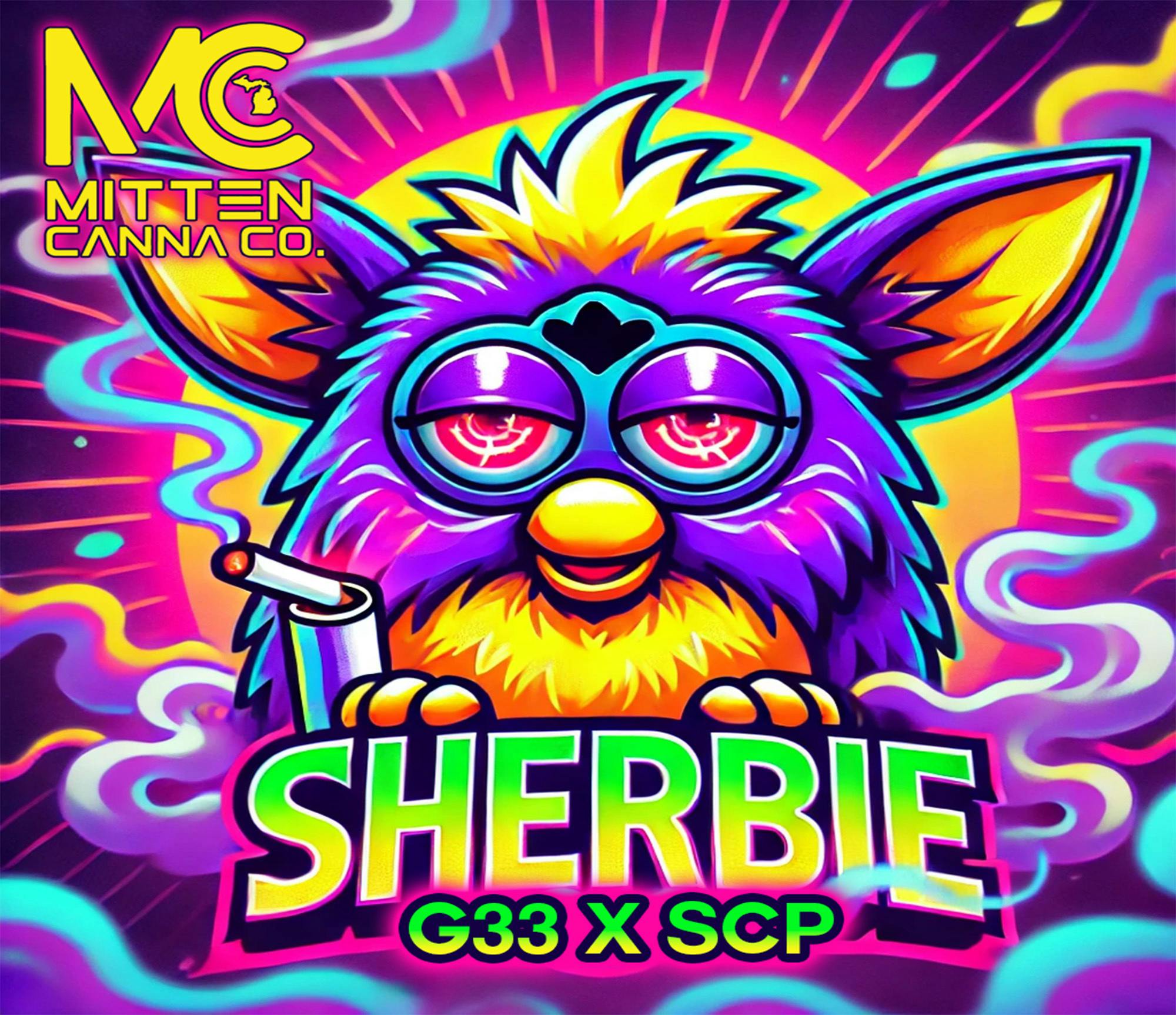 Mitten Canna Co. - 14g Prepack Jar - Sherbie cannabis product