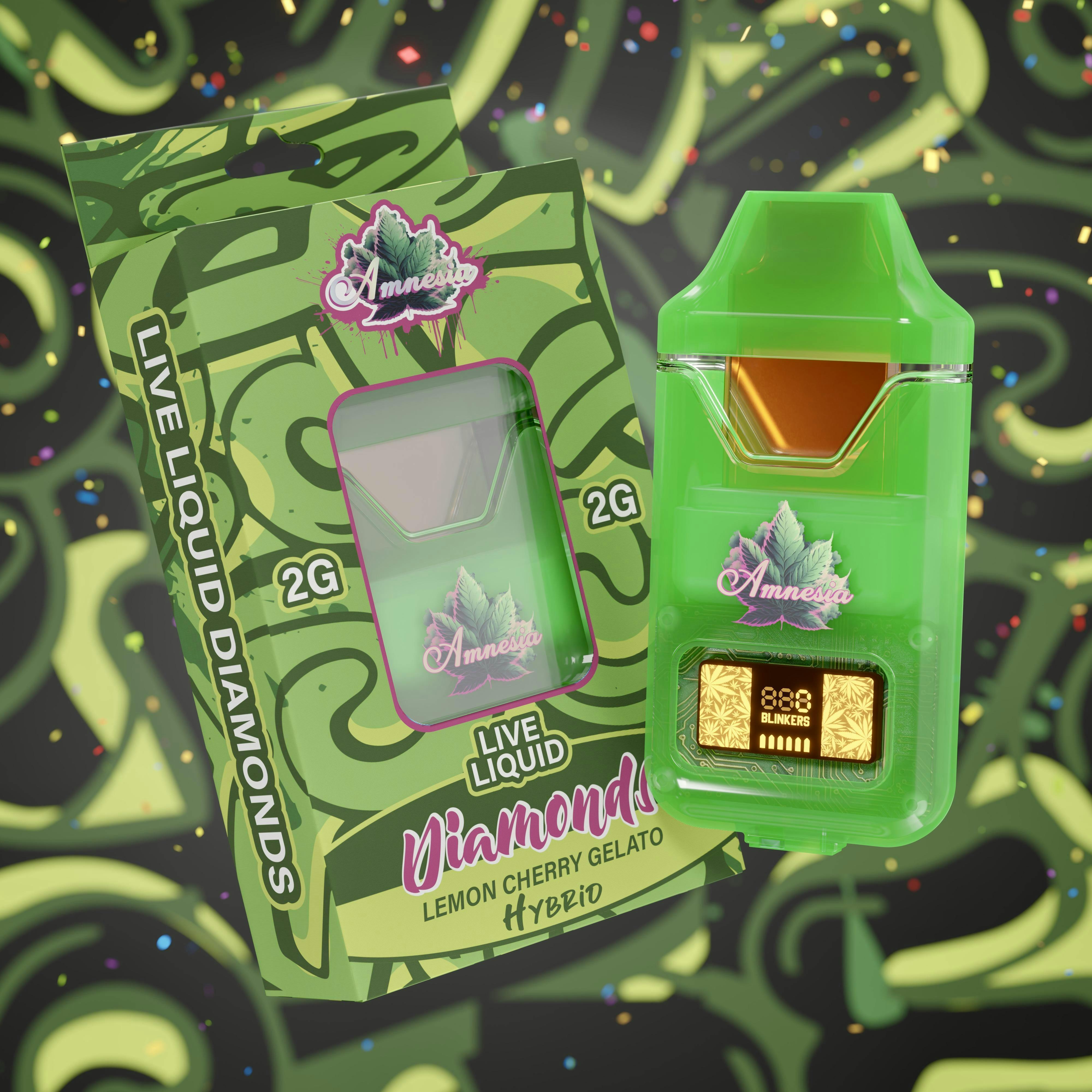 Amnesia - 2g Liquid Diamond Disposable - Lemon Cherry Gelato