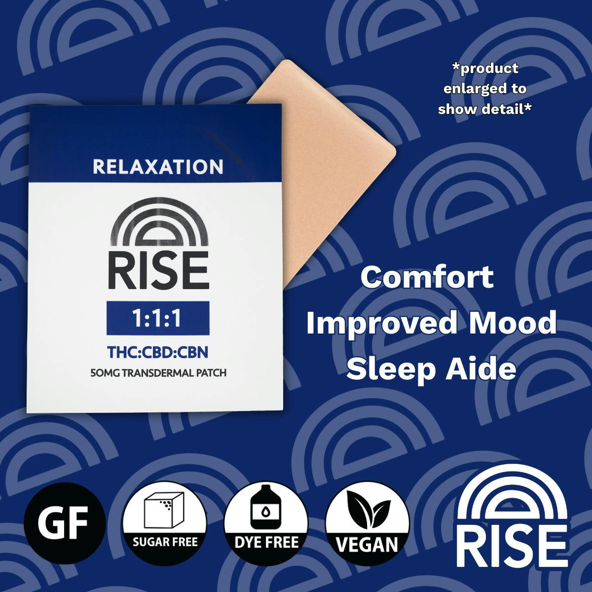 Rise - 50mg Transdermal Patch THC/CBD/CBN - Relaxation 1:1:1