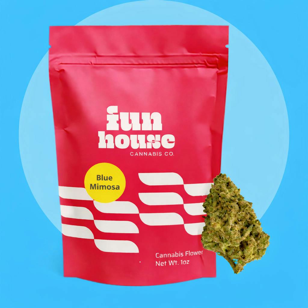 Fun House Cannabis - 28g Prepack - Blue Mimosa cannabis product