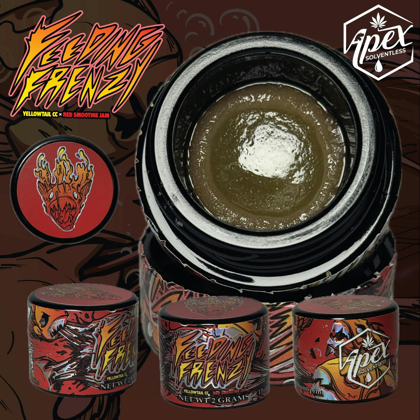 Apex - 2g Rosin Thumbprint - Feeding Frenzy