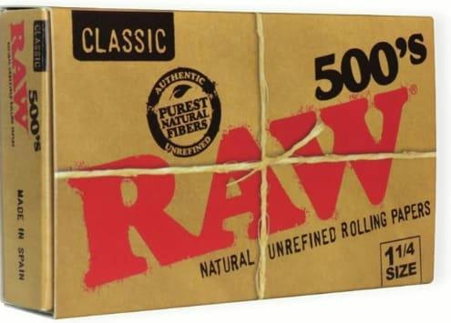 RAW - Classic 500's 1 1/4 Rolling Papers