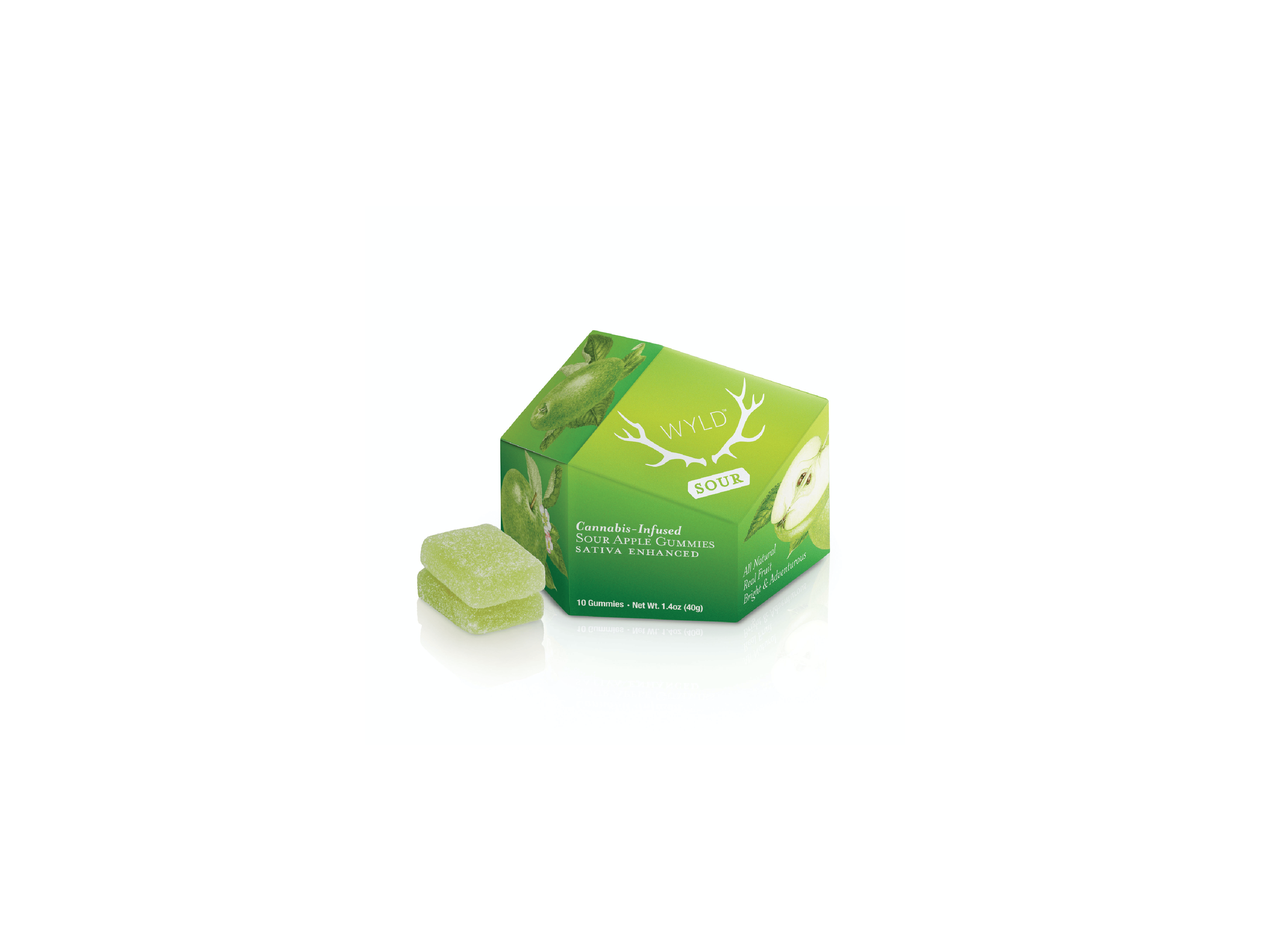 Wyld Gummies: Wyld Gummies SATIVA Sour Apple 100mg