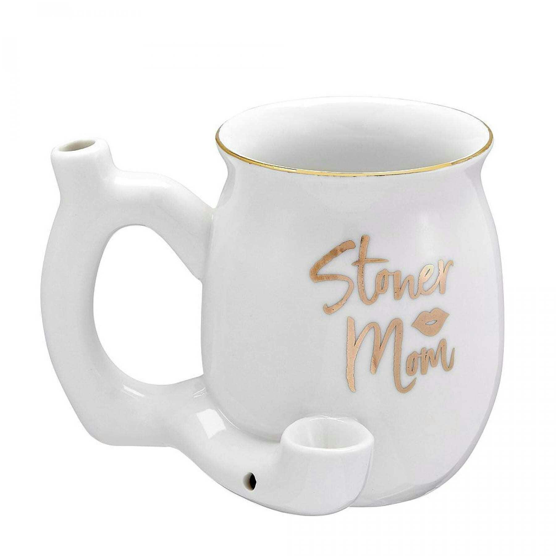 Stoner Mom Mug Pipe - White