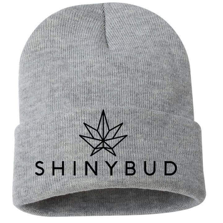 Gray Shinybud Leaf Beanie