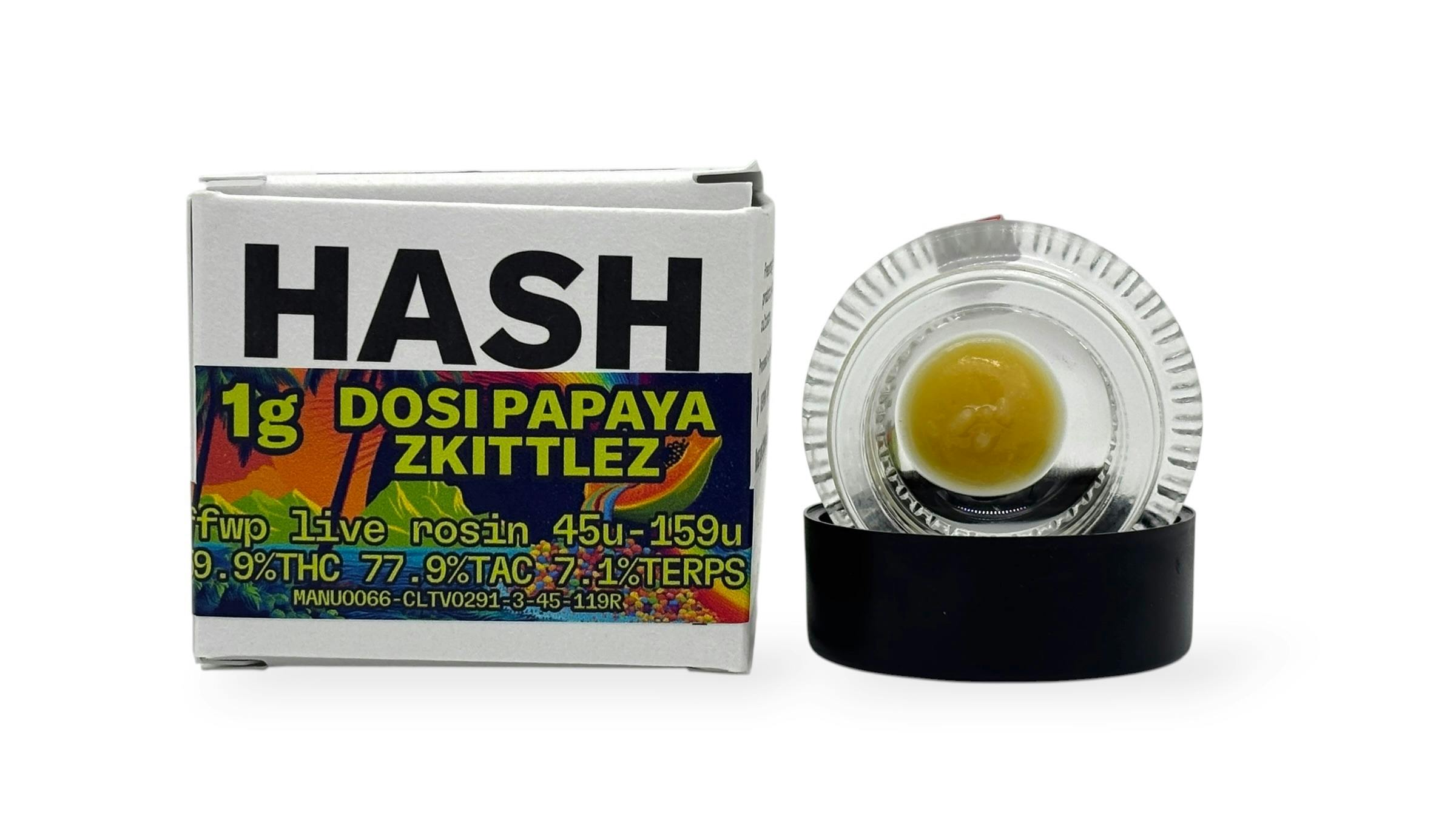 Dosi Papaya Zkitttles - 1g Hash Rosin at Forbins Reserve + ForbinsFinest Cultivation
