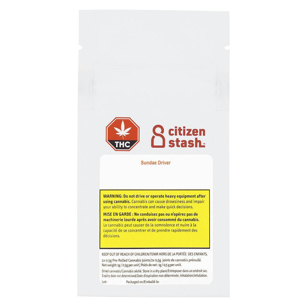 Citizen Stash - Sundae Driver Pre-Roll - Hybrid - 3x0.5g