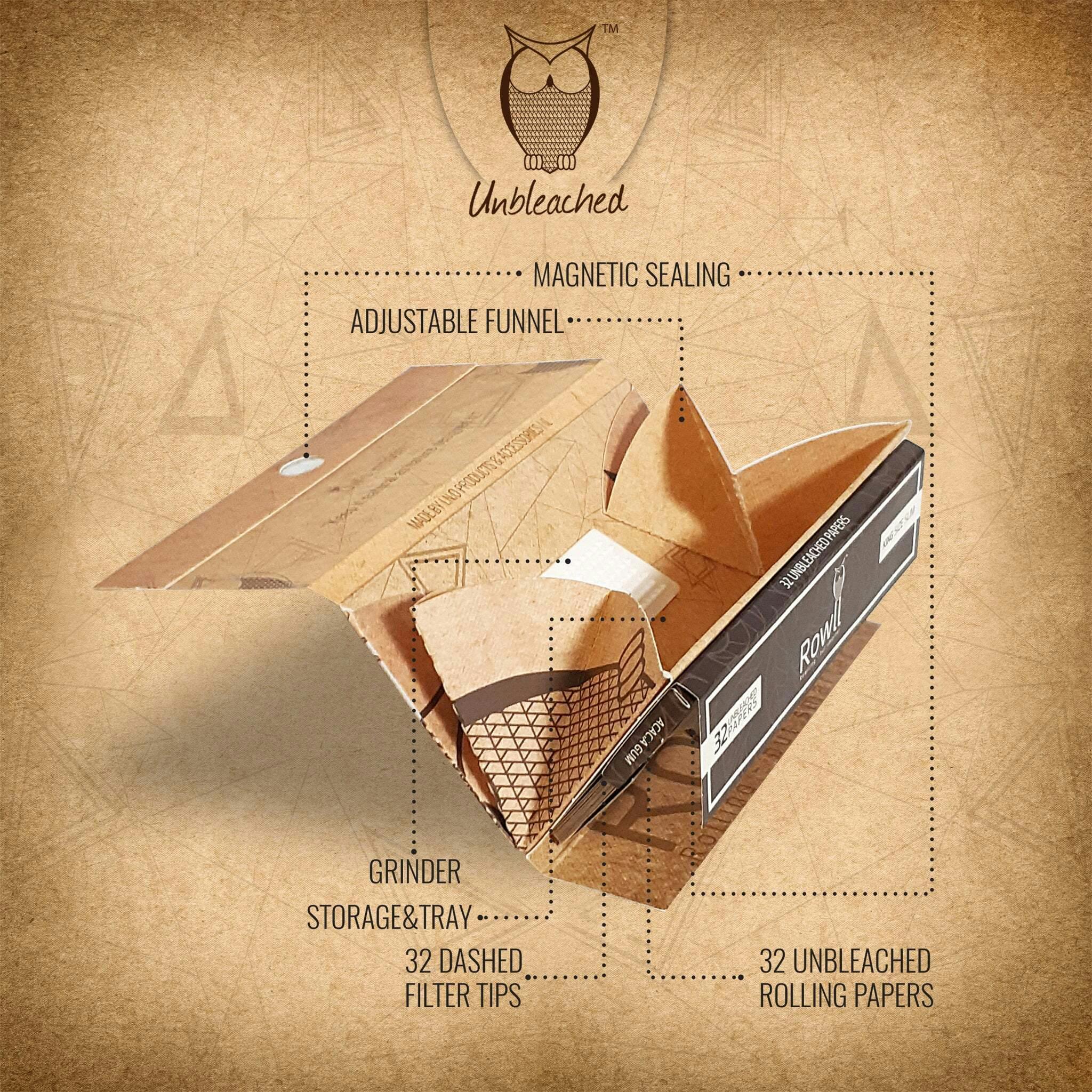 Rowll All-In-One Rolling Paper Kit - King Size Extra Slim