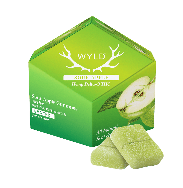 Wyld |Sativa THC Gummies | Sour Apple