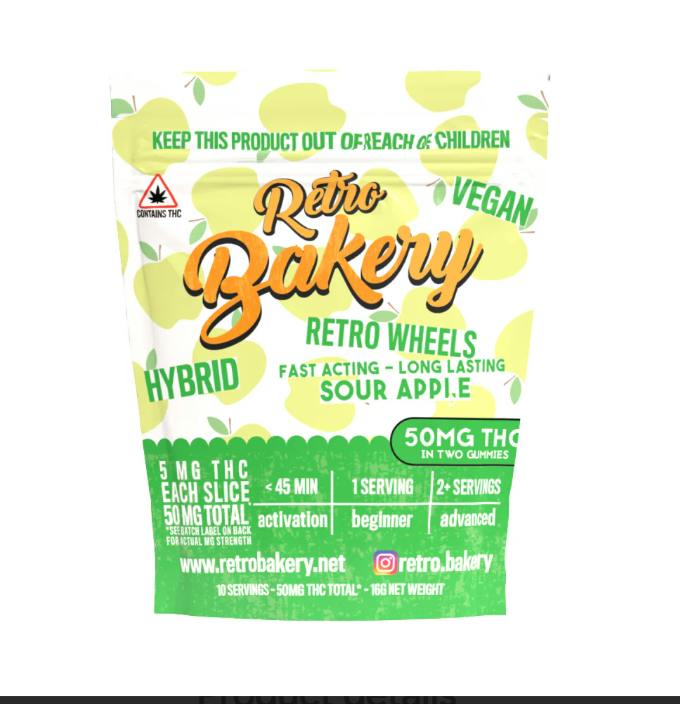 RETRO BAKERY | Sour Apple Wheel 2 Pack 50mg at Pot Mama's