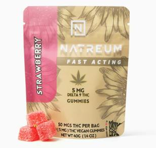 Natreum | Fast Acting 5mg THC Gummies | Strawberry
