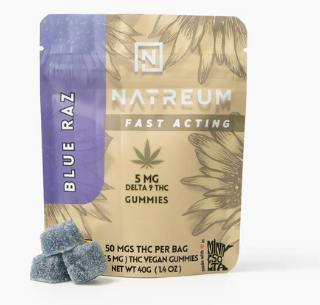 Natreum | Fast Acting 5mg THC Gummies | Blue Razz