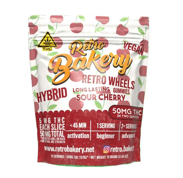 Retro Bakery | Sour Cherry Wheels | 25mg THC (2ct)