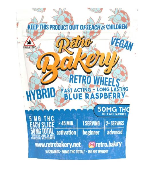 Retro Bakery | Blue Raspberry Wheels | 25mg THC (2ct)