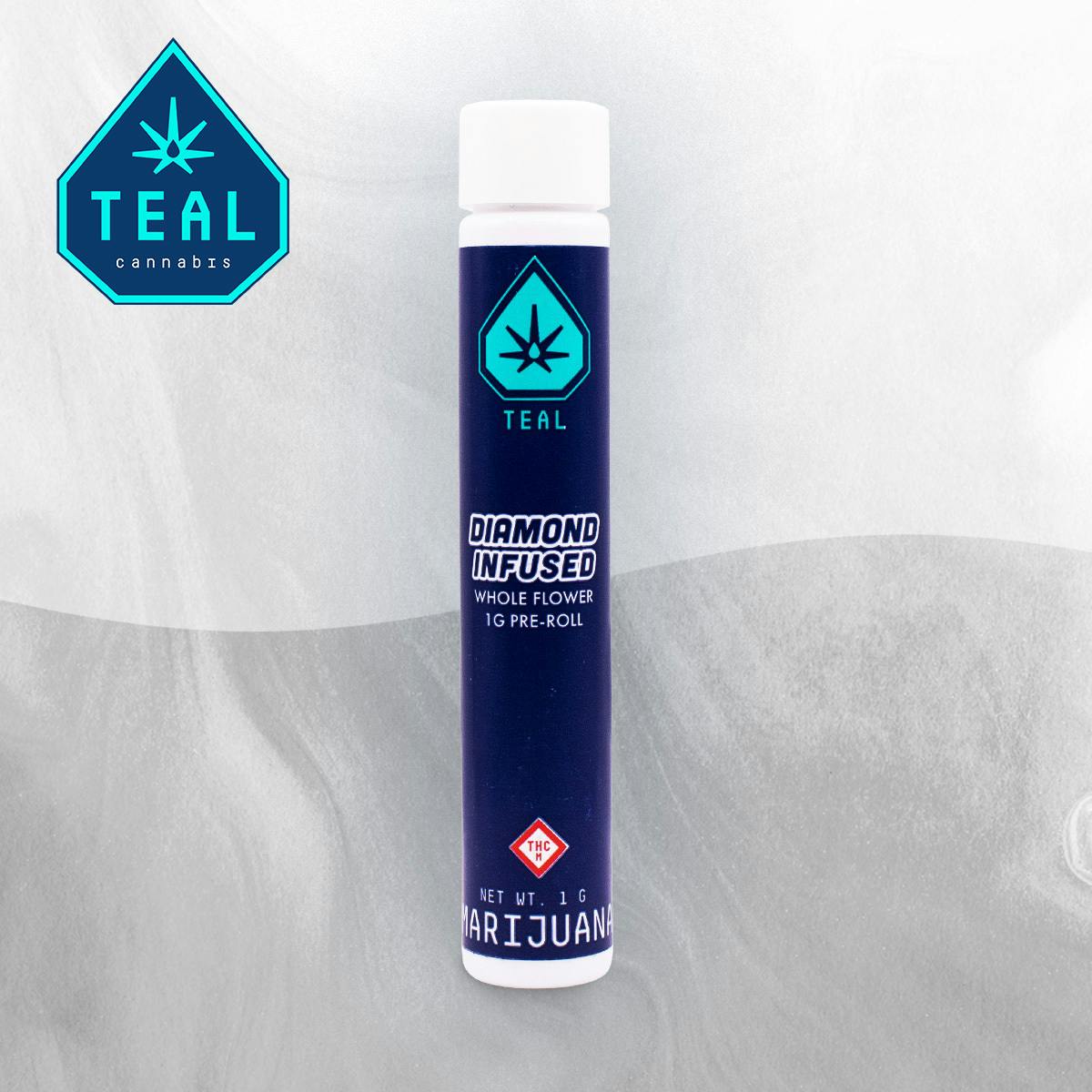 Teal: Diamond Infused Pre-Roll | Blue Platinum