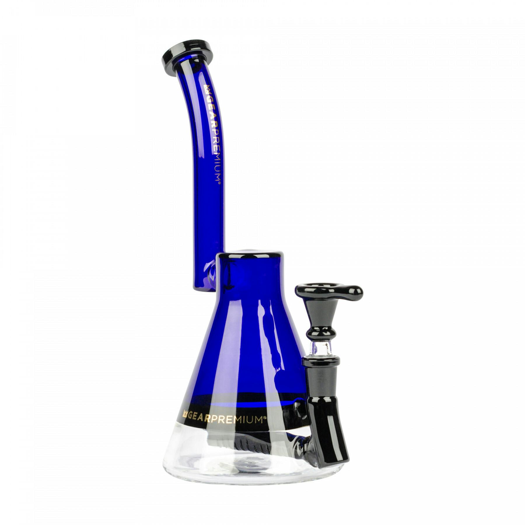 Gear Premium 10" Tall Tuxedo Choice Bubbler - Cobalt Blue