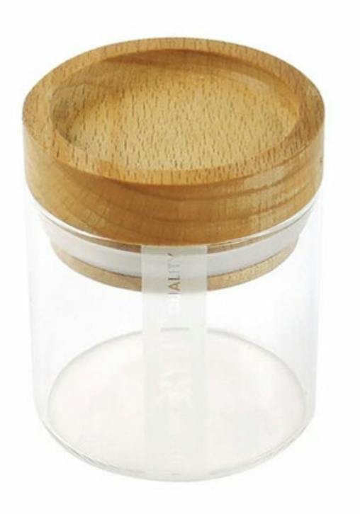 RYOT - Glass Jar with Tray Lid - Beech