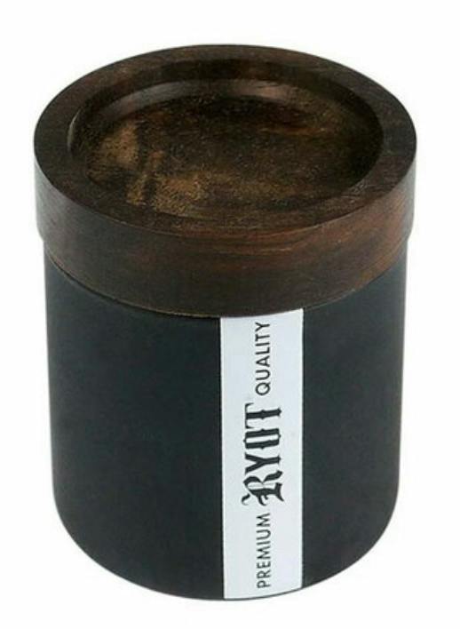 RYOT - Glass Jar with Tray Lid - Walnut