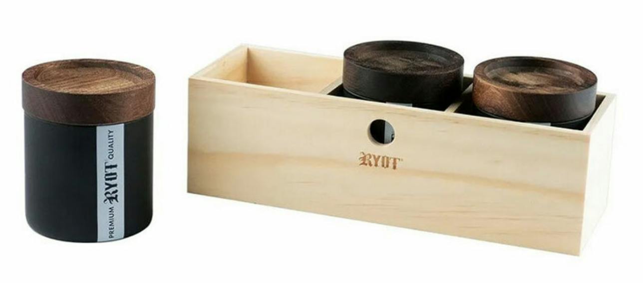 Glass Jar Combo Box (Walnut)