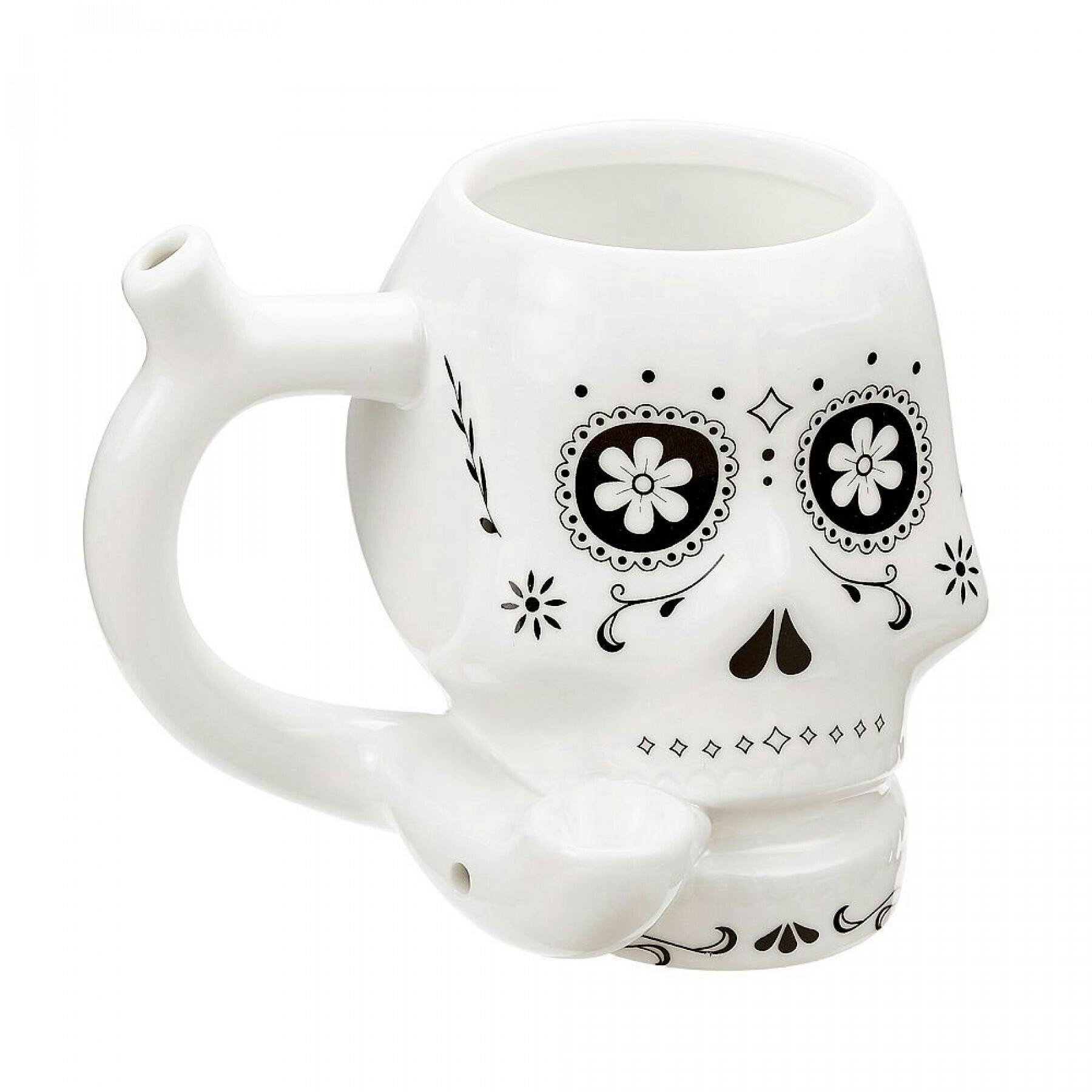 Sugar Skull Mug - White