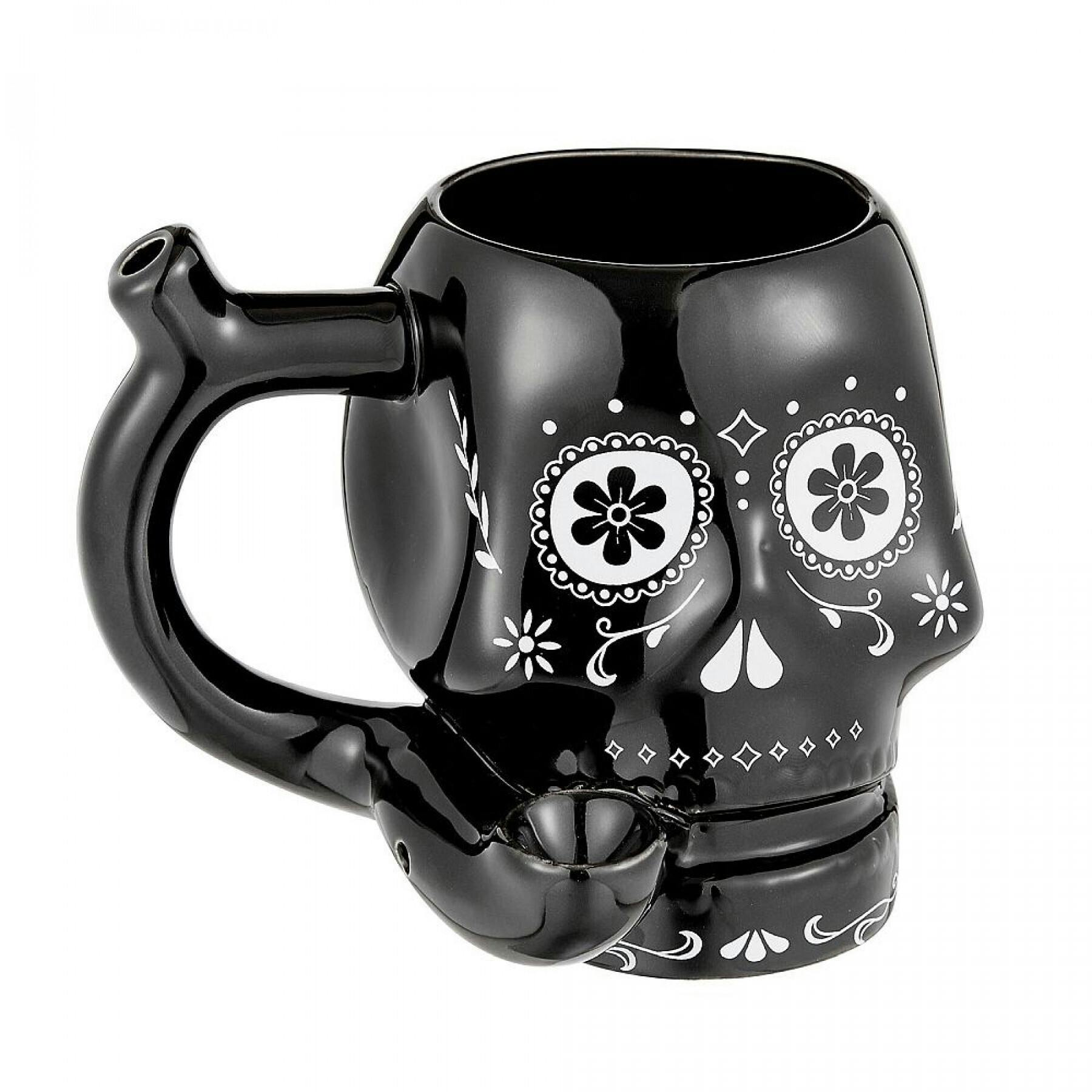 Sugar Skull Mug - Black
