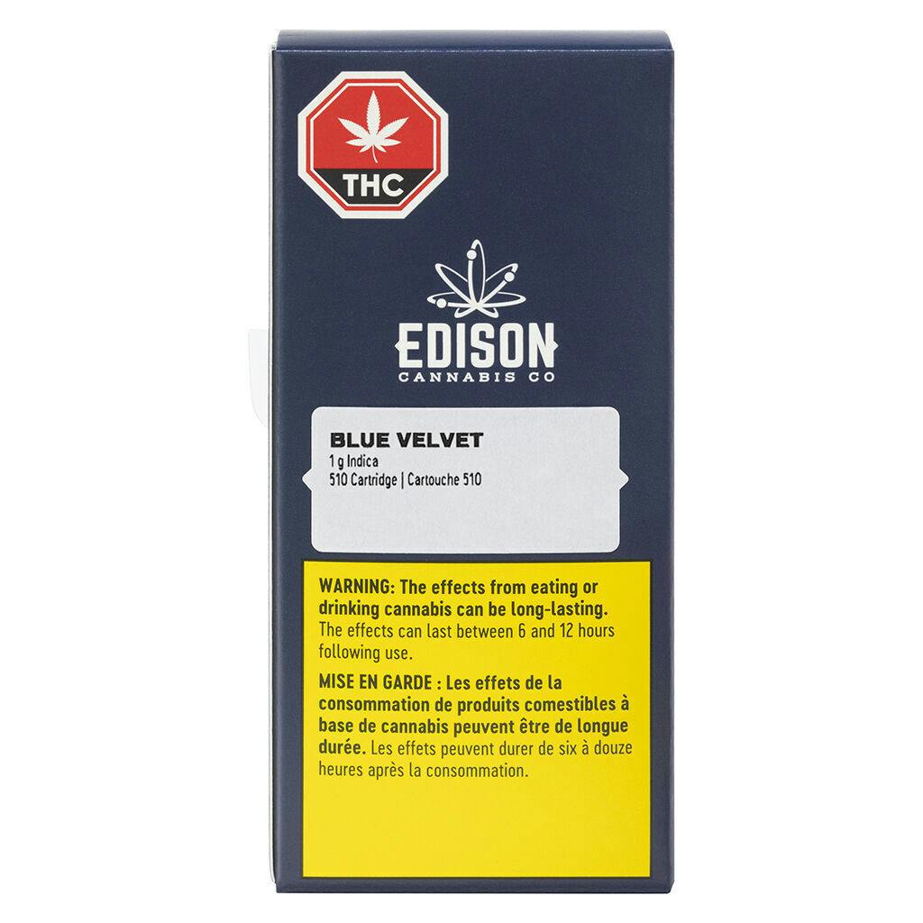 Edison Cannabis Co - Blue Velvet 510 Thread Cartridge - 1g