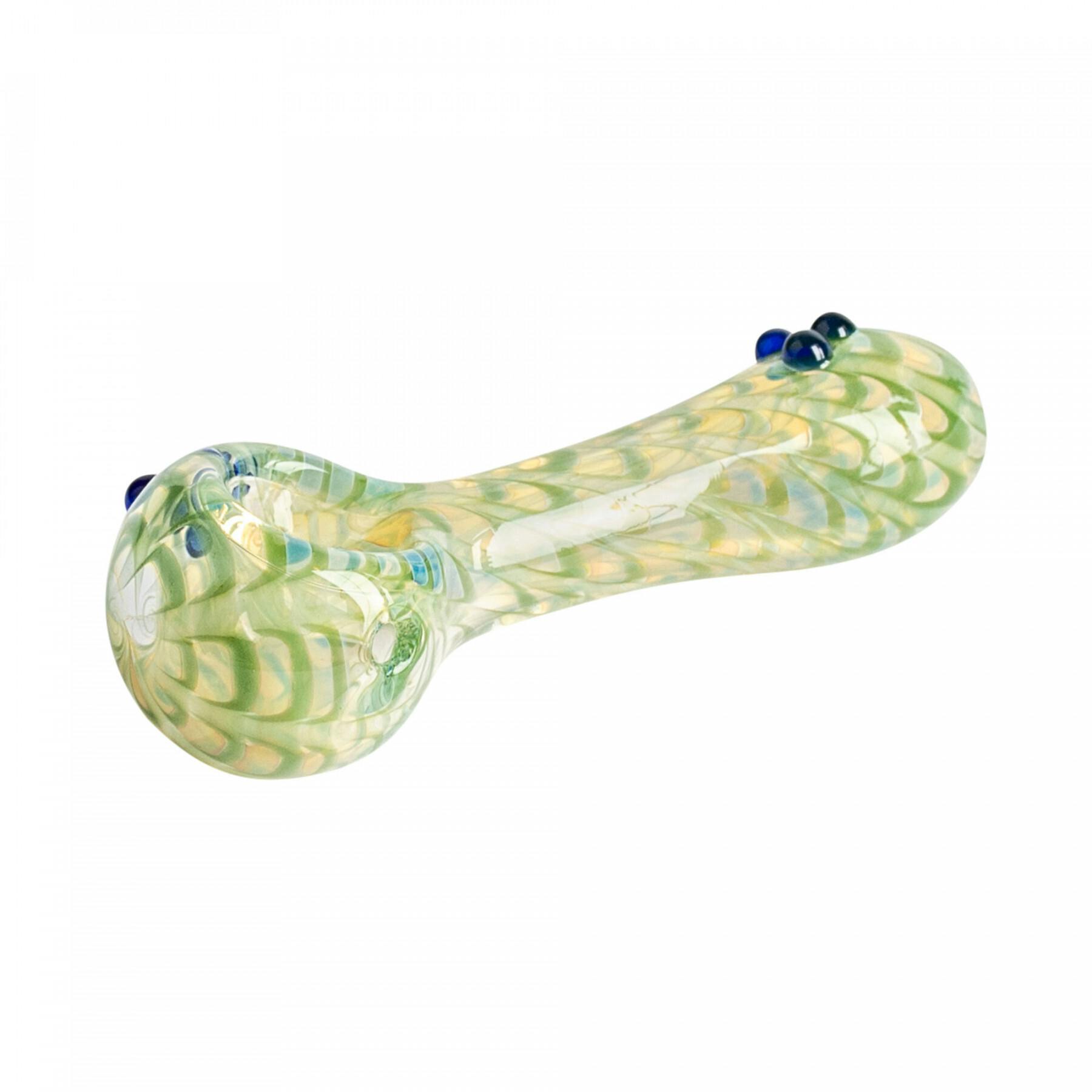 Red Eye Glass - Hand Pipe - 3.25" Green Zippy