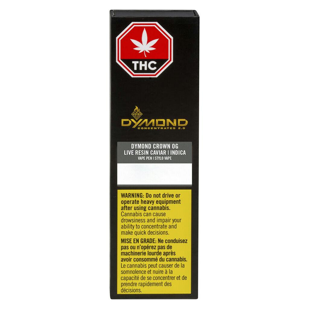 Dymond - Crown OG Live Resin Disposable Pen - Indica - 0.8g