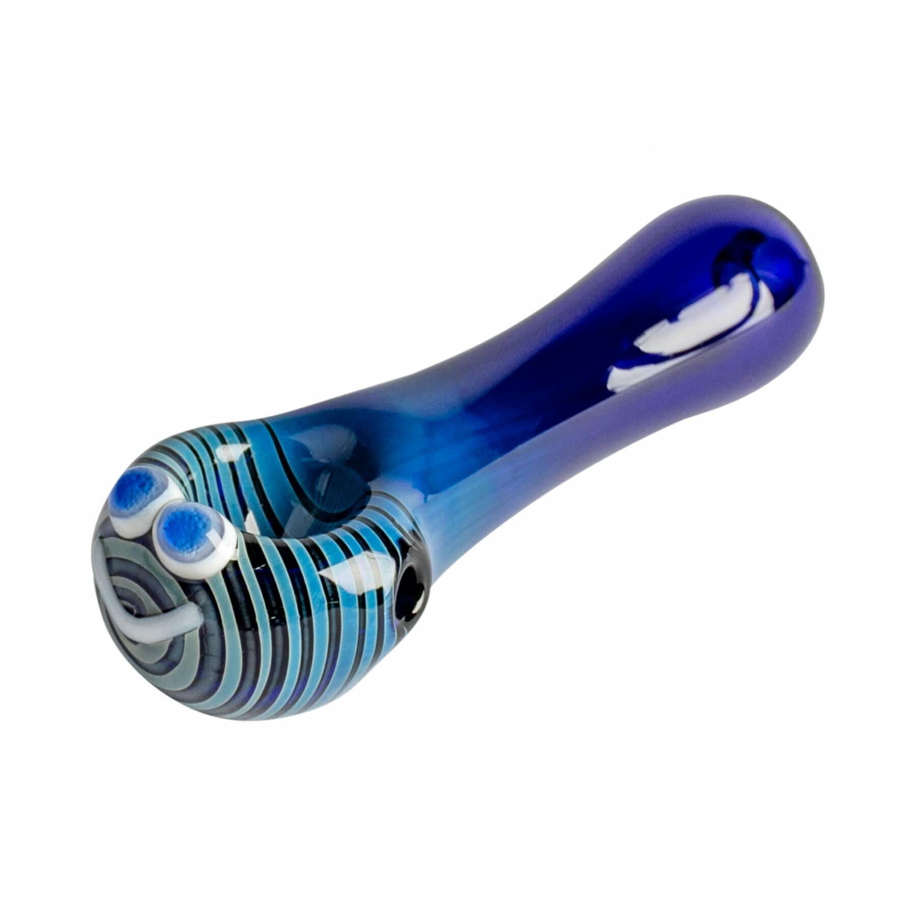 Red Eye Glass - Hand Pipe - 3.25" Green Zippy