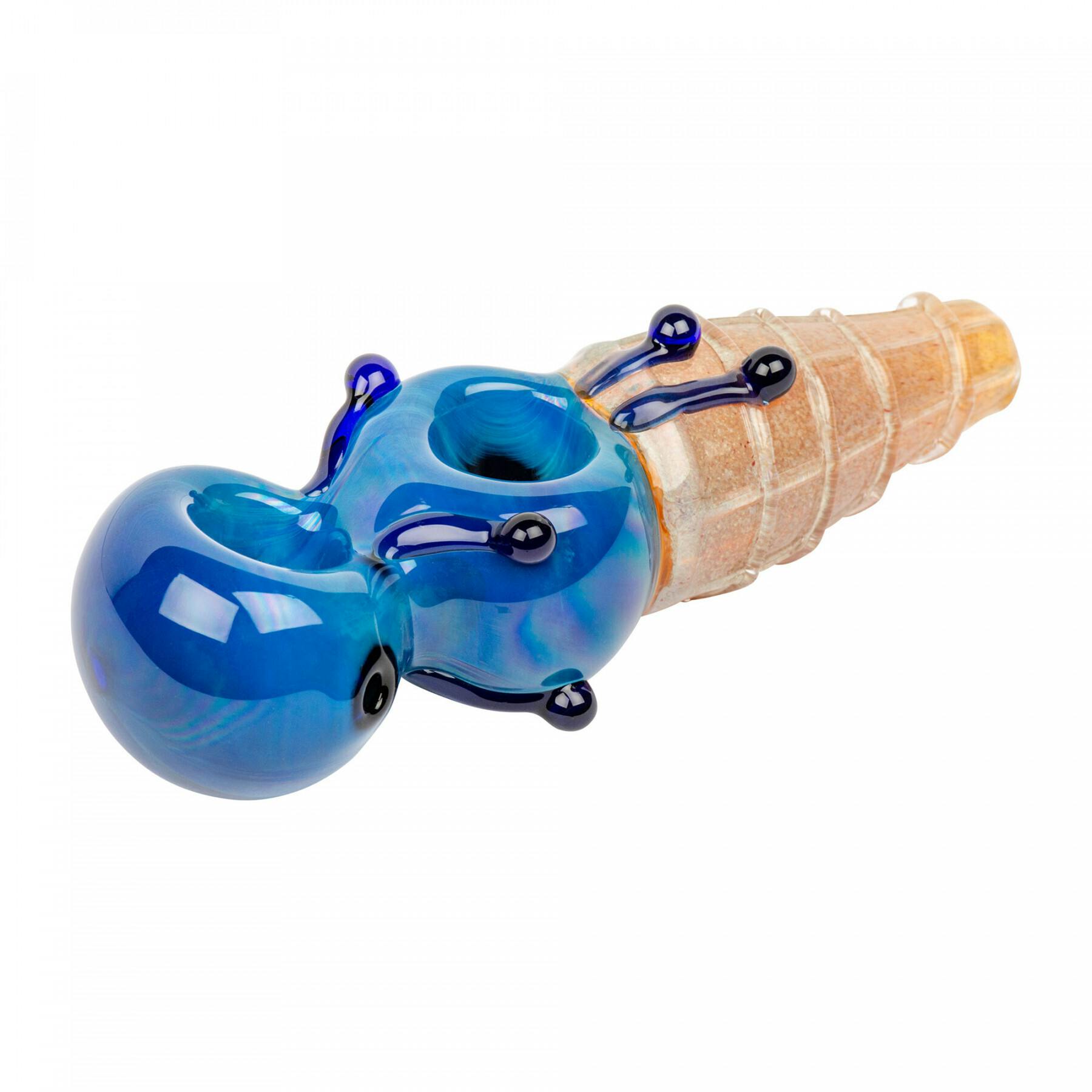 Red Eye Glass - 5" Blueberry two Scoops Hand Pipe W/2 Bowls