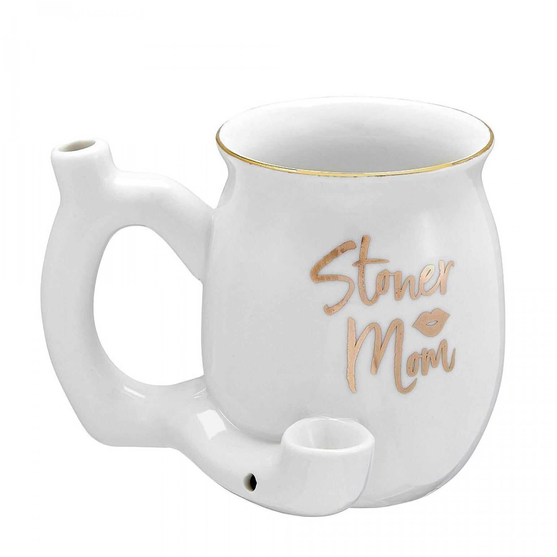 Stoner Mom Mug Pipe - White
