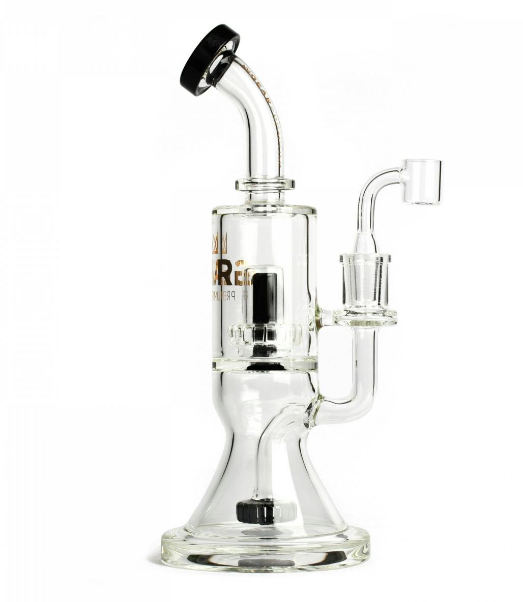 Gear Premium 8" Tall Black Etherial Dual Chamber Concentrate Bubbler