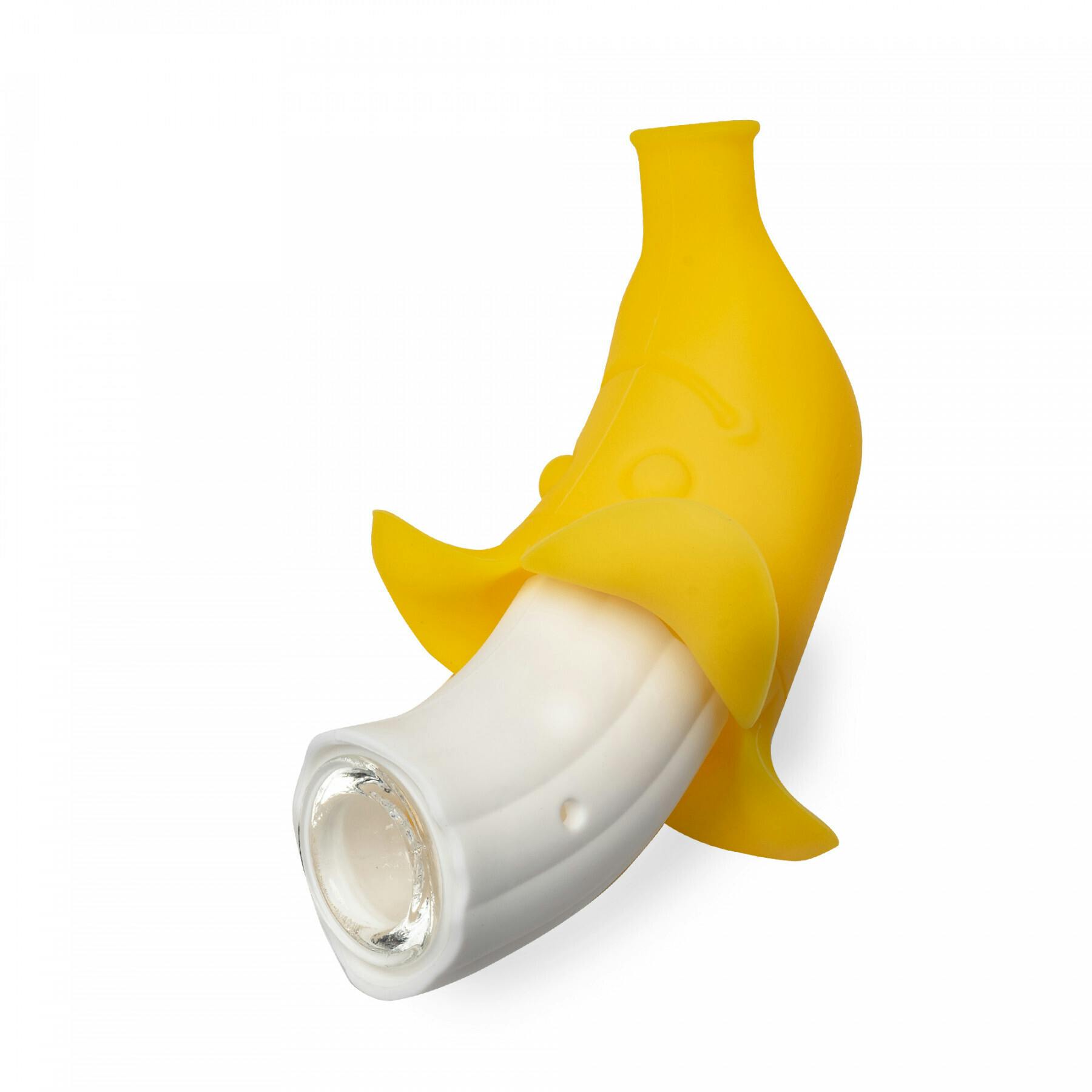 Fun Hand Pipes - 4.75'' Banana — Silicone W/Glass Bowl