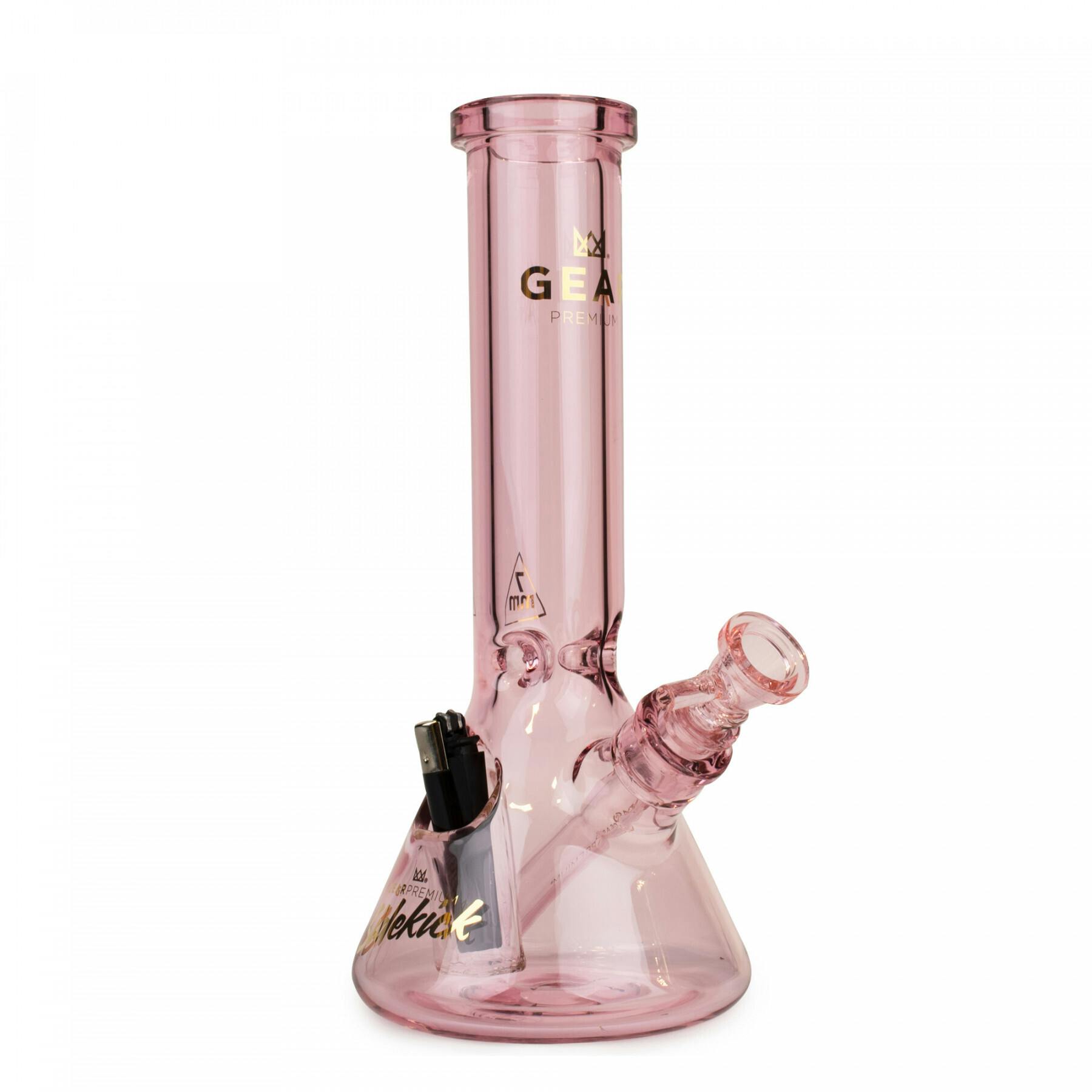 Gear Premium 12" Tall White Sidekick Beaker Tube W/Built In Lighter Holder