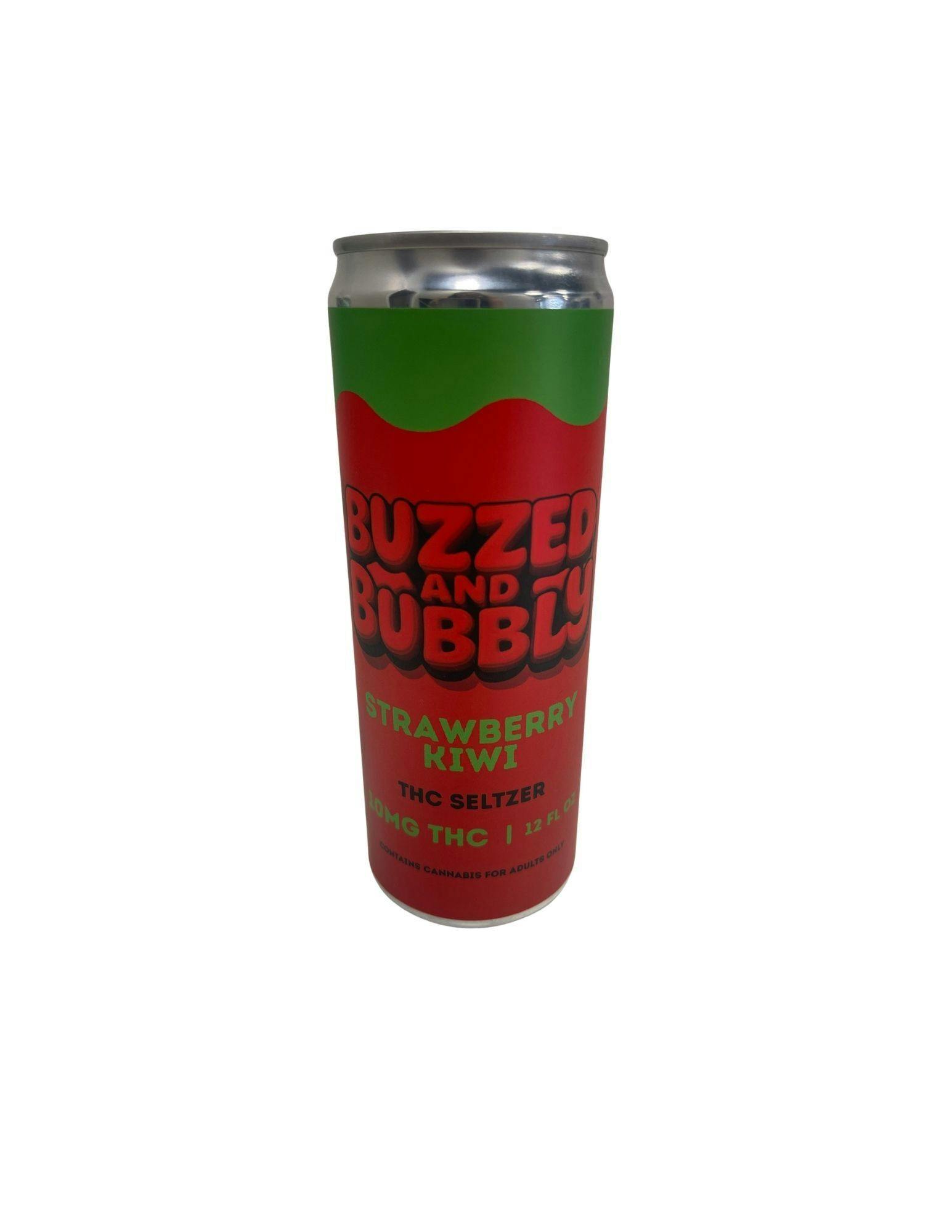 Coastal Remedies - Buzzed and Bubbly Strawberry Kiwi 12oz Seltzer 10mg THC at Mainely Sticky Buds LLC