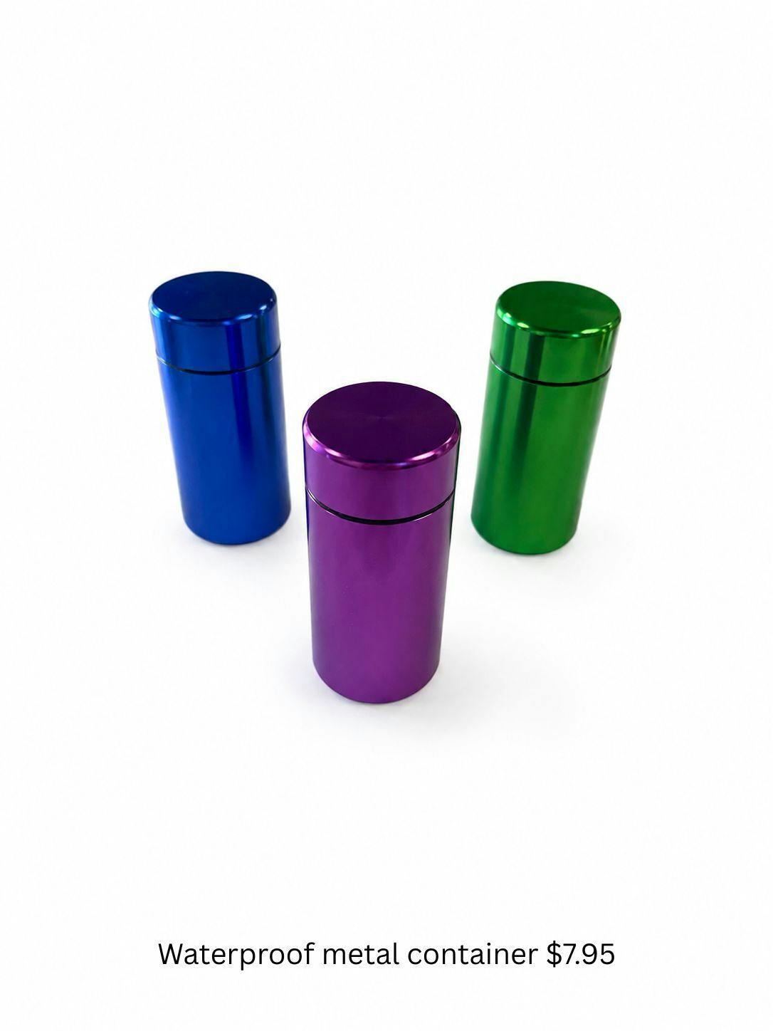 Waterproof Metal Containers Small, Assorted Colors