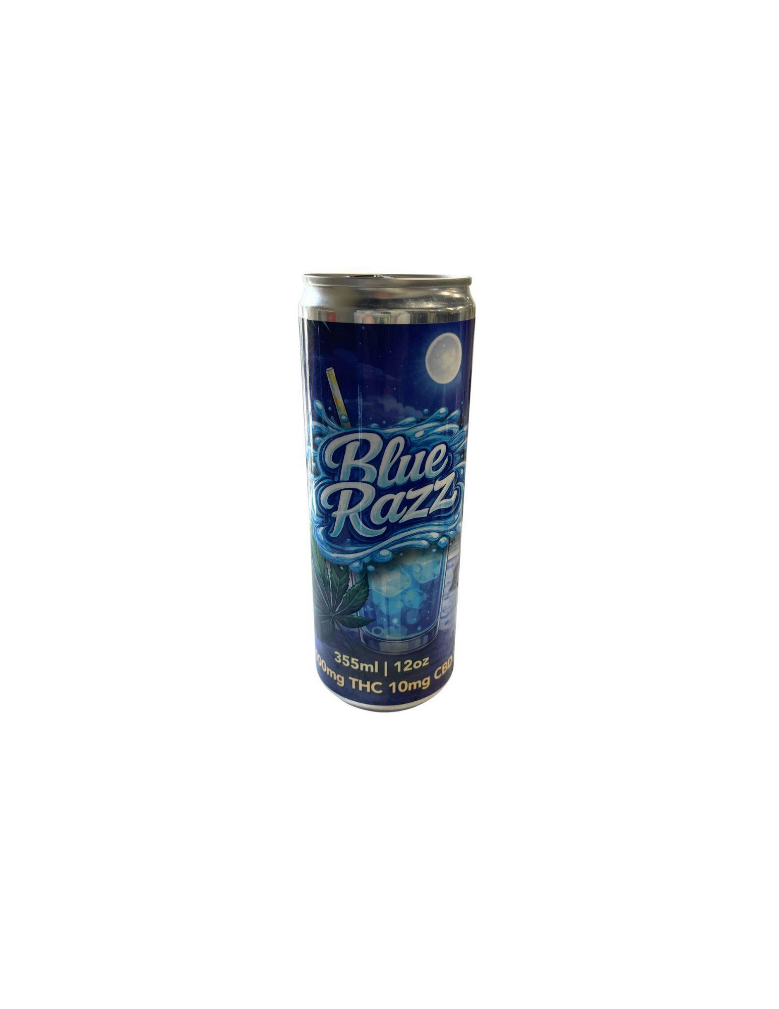 Floe' - Blue Razz 12oz THC Soda 100mg THC - 10mg CBD