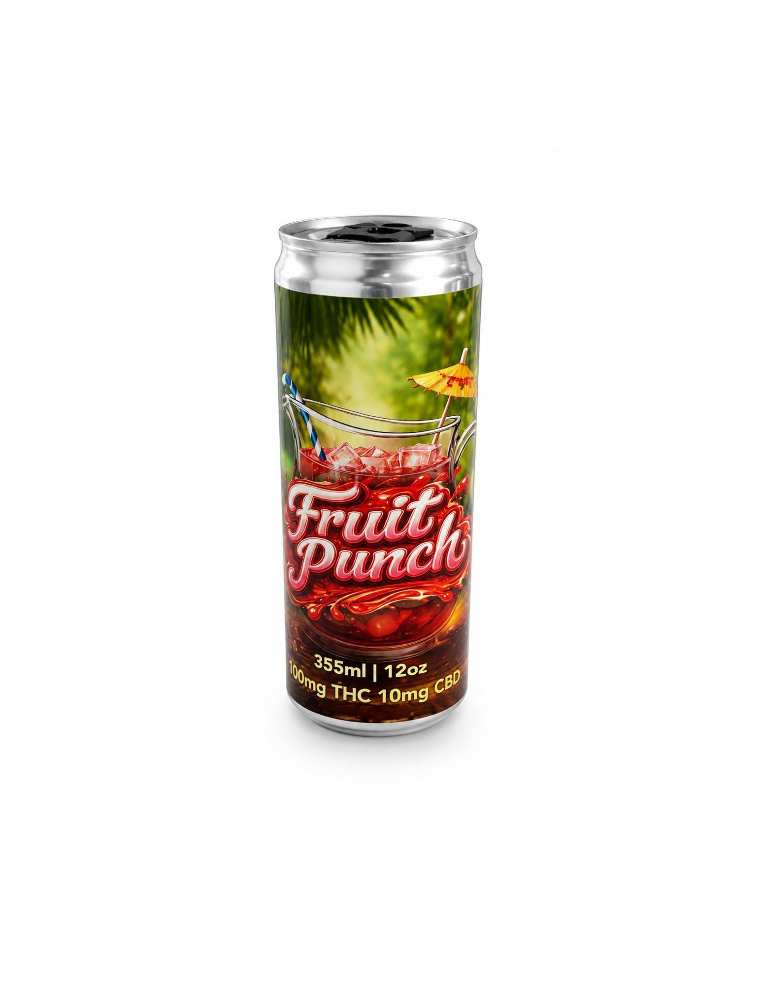 Floe' - Fruit Punch 12oz THC Soda 100mg THC - 10mg CBD