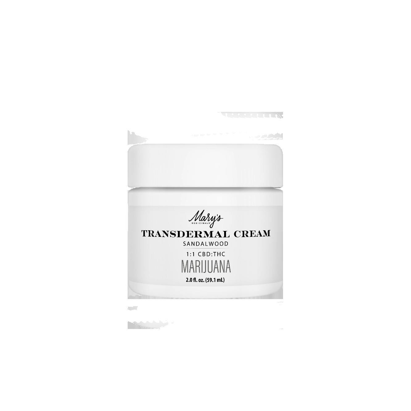 Mary's Medicinals: Topical | Transdermal Cream Sandalwood 1:1 | 400mg THC : 400mg CBD