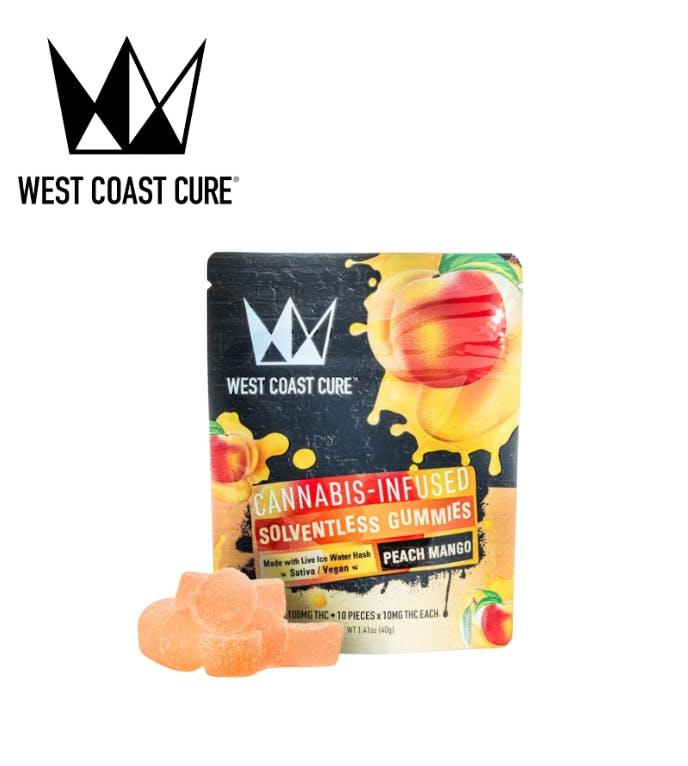 Peach Mango — PEACH MANGO 100MG HASH 10 PACK GUMMIES