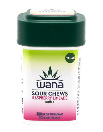 Raspberry Limeade Indica 300mg Sour Gummies - Wana