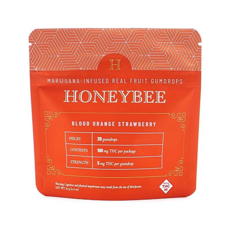 Blood Orange Strawberry 100mg Gumdrops - Honeybee