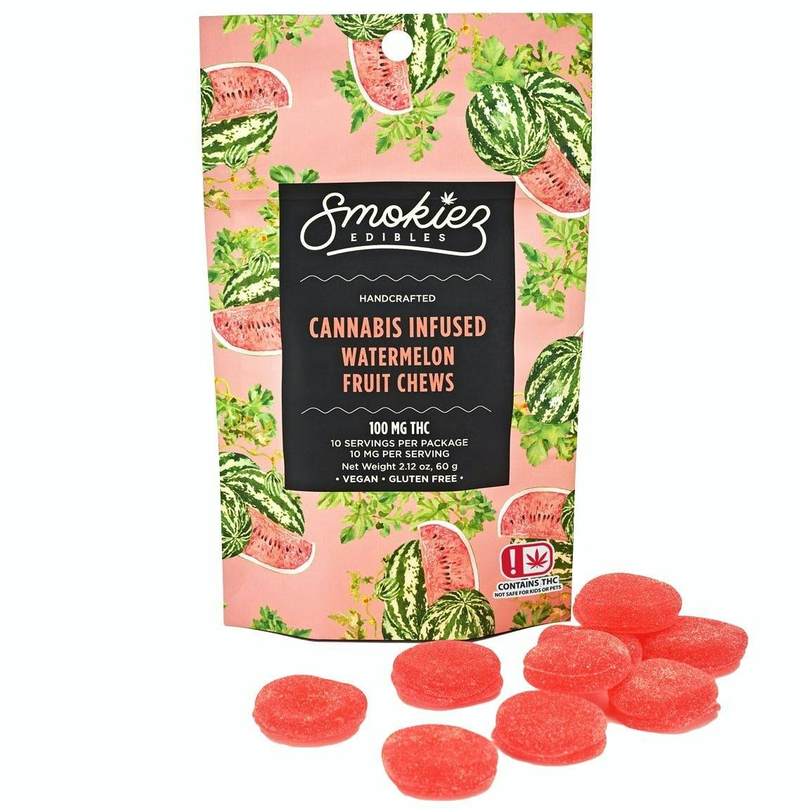 Watermelon Hybrid 100mg Gummies - Smokiez