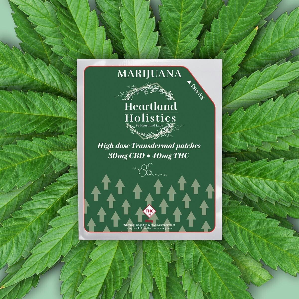 High Dose 4:3 40mg Transdermal Patch - Heartland Holistics