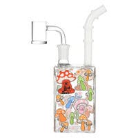 Glow Mushroom Juice Box Dab Rig 7.5"