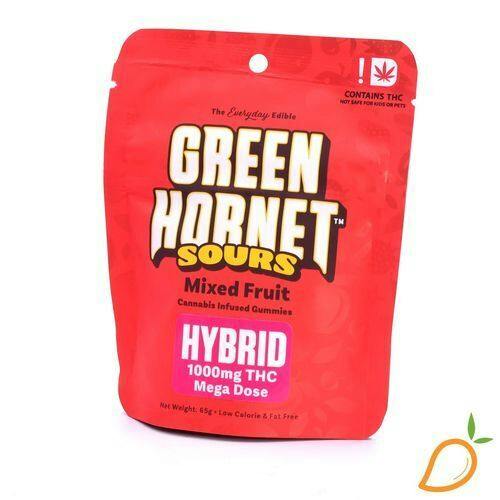 Sour Mixed Fruit Hybrid 1000mg Gummies - Green Hornet