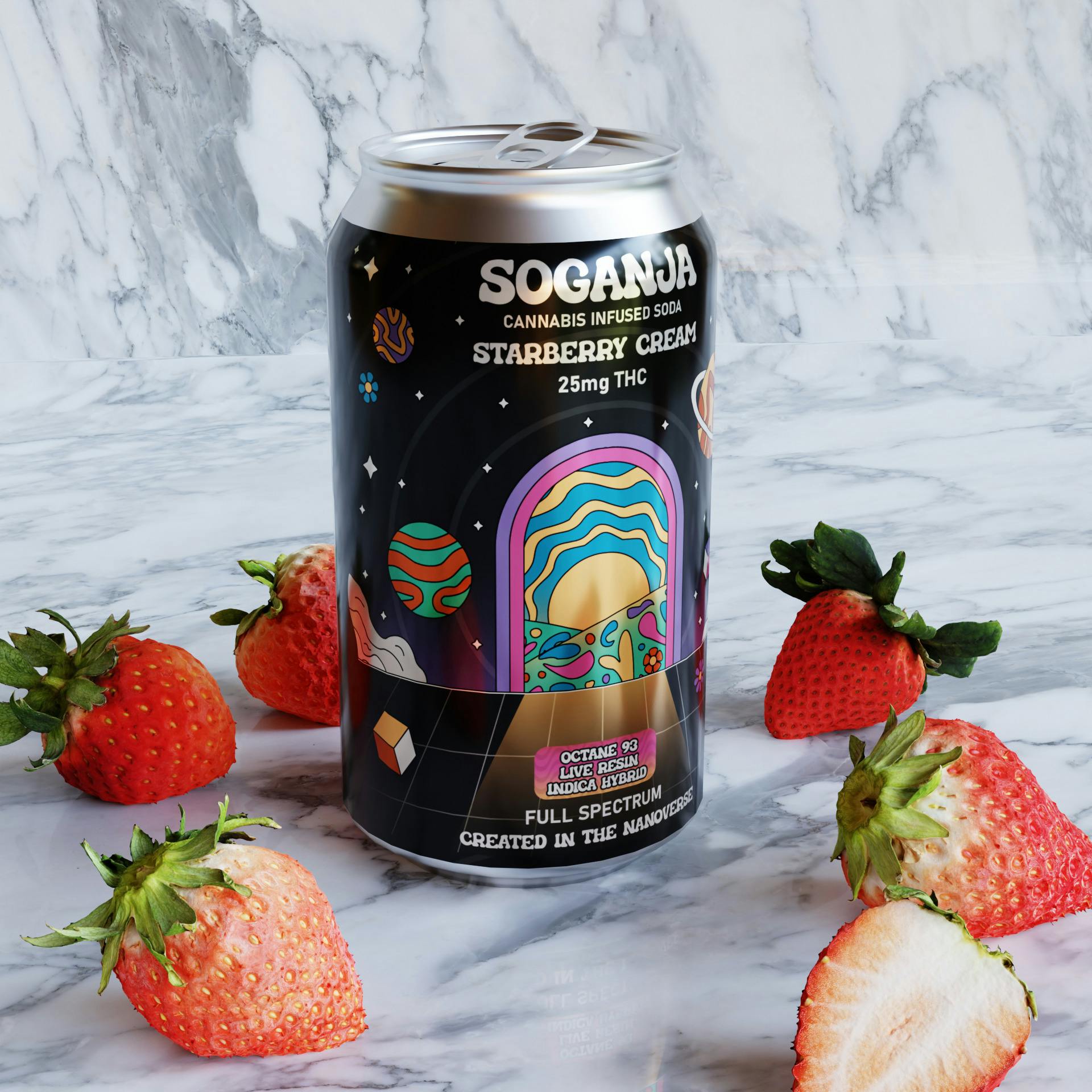 Starberry Cream 25mg Live Resin Soda - SoGanja